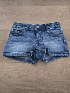 Crazy 8 Girls Denim Shorts Star design Adjustable Waist Blue Size 5 XS